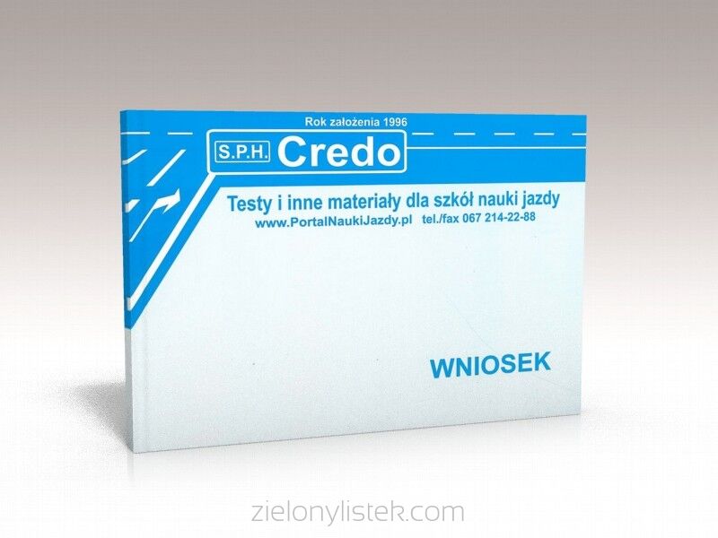  Wniosek o wydanie prawa jazdy 