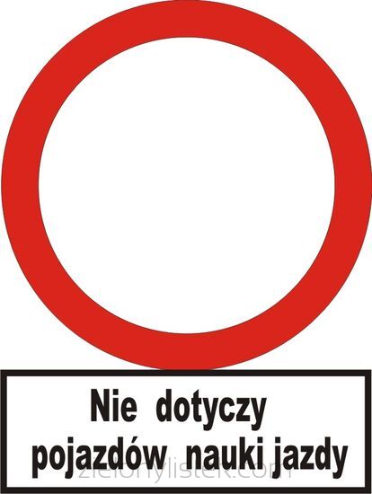 Znak zakaz ruchu ( B-1 ) folia samoprzylepna do oznaczania nie ogrodzonego placu 
