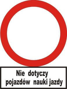 Znak zakaz ruchu ( B-1 ) folia samoprzylepna do oznaczania nie ogrodzonego placu 