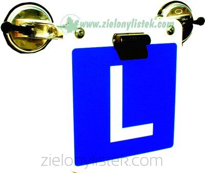 Emblemat L na przyssawki -  autobus