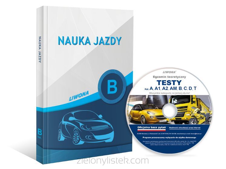 Pakiet NAUKA JAZDY Podręcznik + testy na płycie DVD lub Kod do testów ONLINE