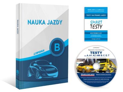 Pakiet NAUKA JAZDY Podręcznik + testy na płycie DVD lub Kod do testów ONLINE