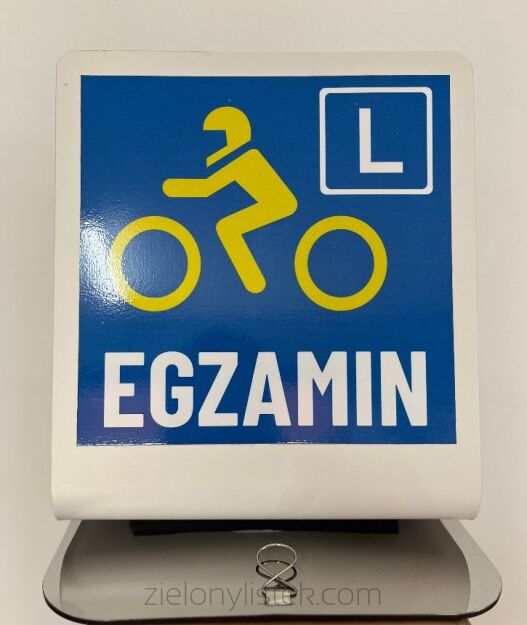 Plafon EGZAMIN motocyklem bez podświetlenia