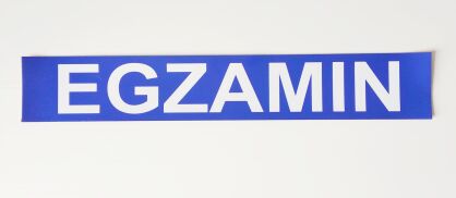 Naklejka magnetyczna "EGZAMIN"